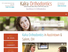 Tablet Screenshot of kalraorthodontics.com